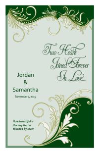 Wedding Program Cover Template 8A - Version 2